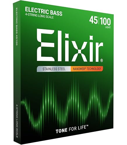 Amazon.co.jp: ELIXIR(エリクサー) Elixirベース弦 NANOWEB ニッケル